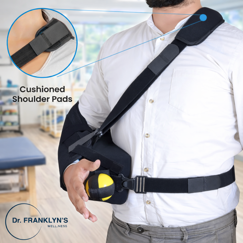Dr. Franklyn’s Shoulder Immobilizer & Sling with Abduction Pillow – Adjustable Support for Recovery