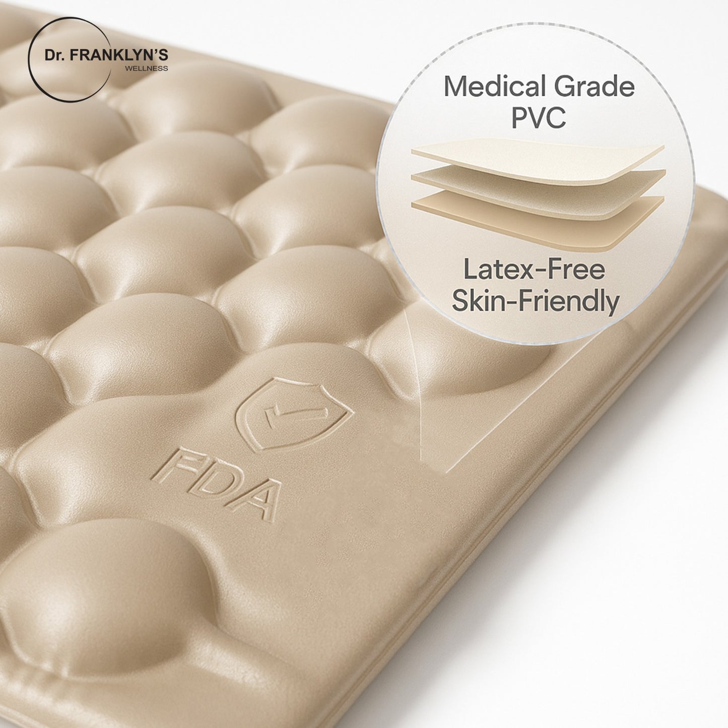 Dr. Franklyn’s Wellness alternating pressure mattress pad with electric pump for pressure sore relief and bedsores. 6