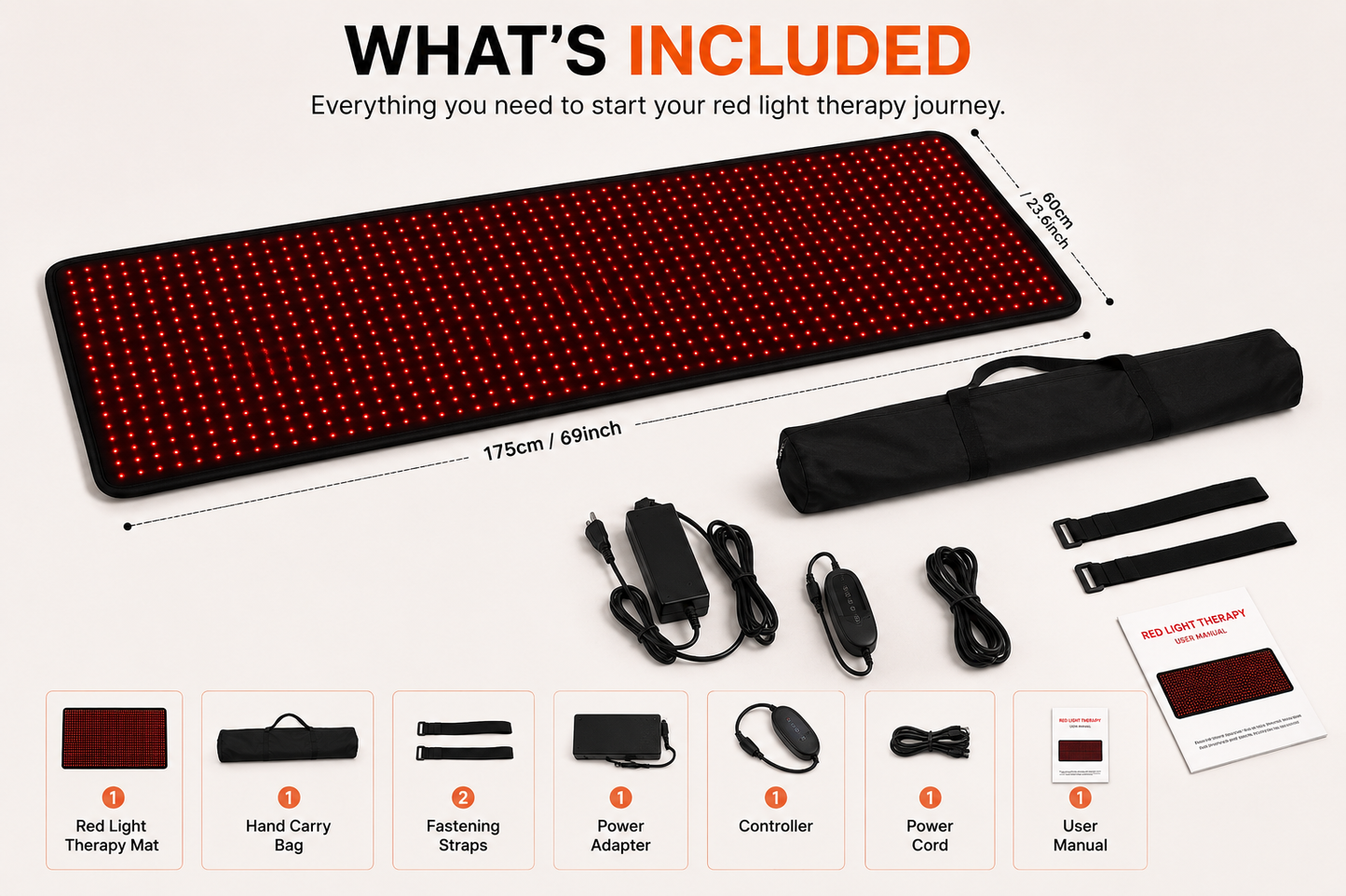 Dr. Franklyn’s Full Body Red Light Therapy Mat – 660nm Red & 850nm Near Infrared Light