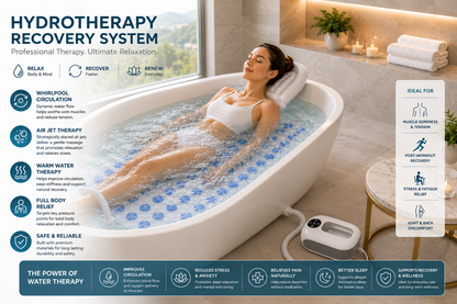 Dr. Franklyn's Therapeutic Air Jet Whirlpool Bath Spa Mat, Inflatable Pillow & Remote Control