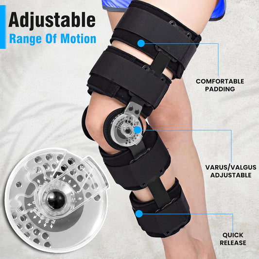 Dr. Franklyn's Post-Op Knee Brace – Adjustable ROM Hinged Knee Brace for ACL, PCL, MCL, LCL & Meniscus Repair Recovery
