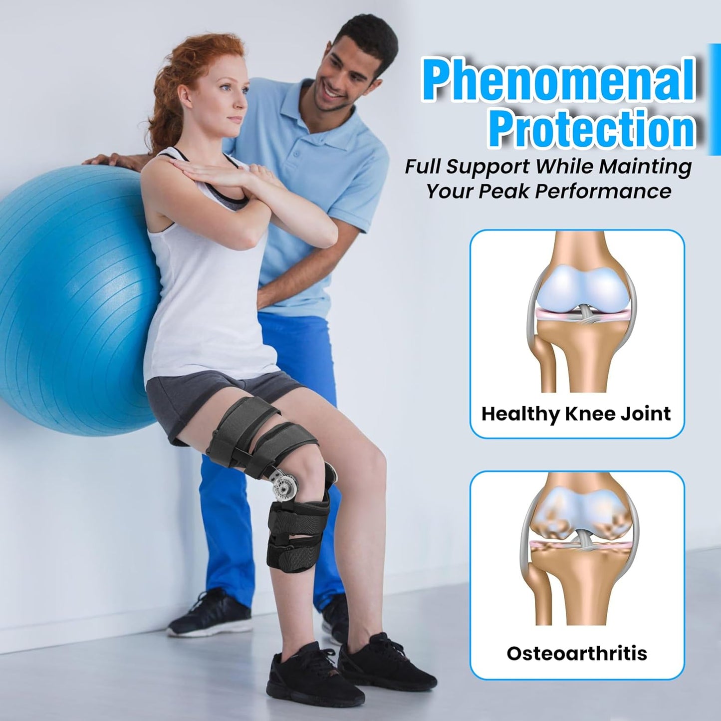 Dr. Franklyn's Post-Op Knee Brace – Adjustable ROM Hinged Knee Brace for ACL, PCL, MCL, LCL & Meniscus Repair Recovery