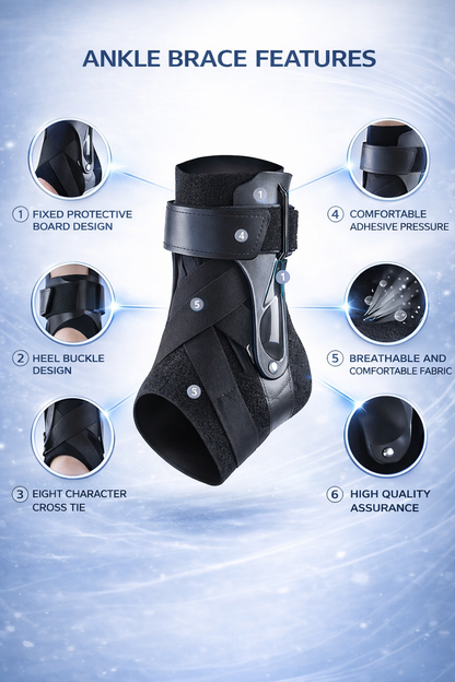 Adjustableanklebracesupportwithstabilizingstrapsforsprainrecoveryandankleprotection. 2