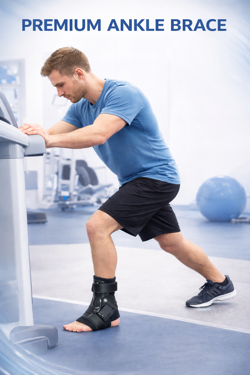 Adjustableanklebracesupportwithstabilizingstrapsforsprainrecoveryandankleprotection. 4