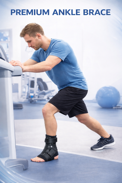 Adjustableanklebracesupportwithstabilizingstrapsforsprainrecoveryandankleprotection. 4