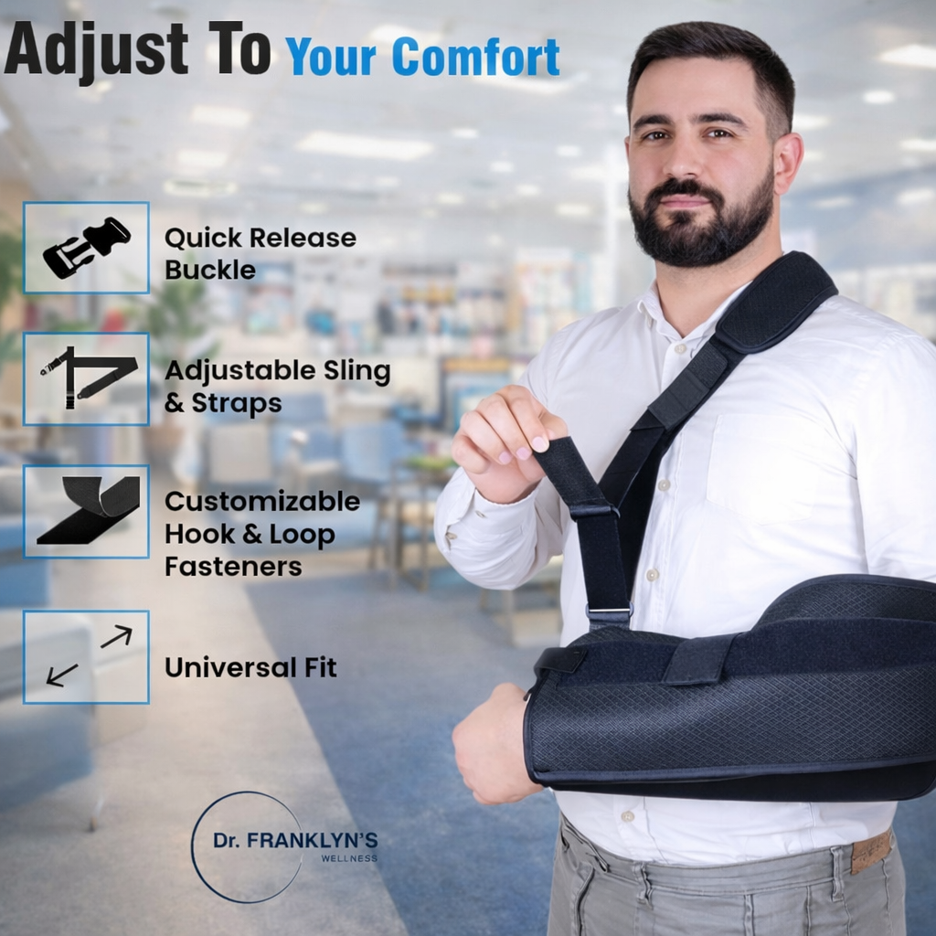 Dr. Franklyn’s Shoulder Immobilizer & Sling with Abduction Pillow – Adjustable Support for Recovery