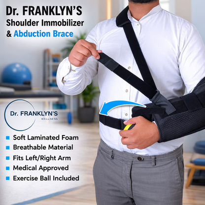 Dr. Franklyn’s Shoulder Immobilizer & Sling with Abduction Pillow – Adjustable Support for Recovery