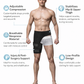 Black adjustable hip brace and groin support wrap for sciatica pain relief, hip flexor strain, and thigh compression. 1