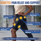 Black adjustable hip brace and groin support wrap for sciatica pain relief, hip flexor strain, and thigh compression. 2