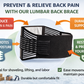 Black adjustable lower back support brace with tourmaline self-heating magnetic therapy pads and elastic compression straps. 3