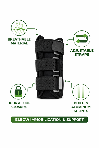 Black adjustable wrist and forearm brace with triple-strap compression and breathable mesh fabric for carpal tunnel and injury support. 1