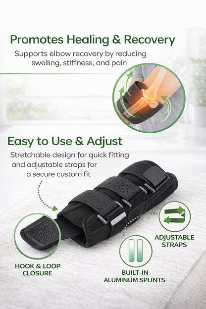 Black adjustable wrist and forearm brace with triple-strap compression and breathable mesh fabric for carpal tunnel and injury support. 3