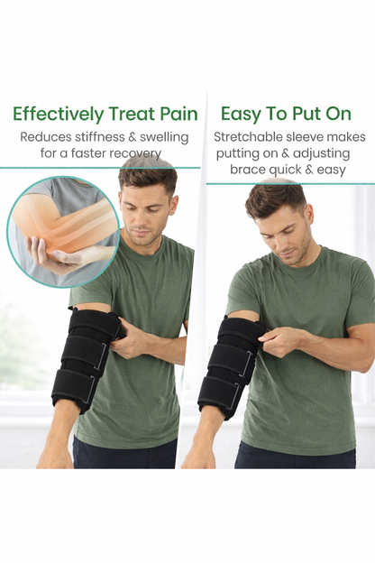 Black adjustable wrist and forearm brace with triple-strap compression and breathable mesh fabric for carpal tunnel and injury support. 4