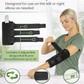 Black adjustable wrist and forearm brace with triple-strap compression and breathable mesh fabric for carpal tunnel and injury support. 6