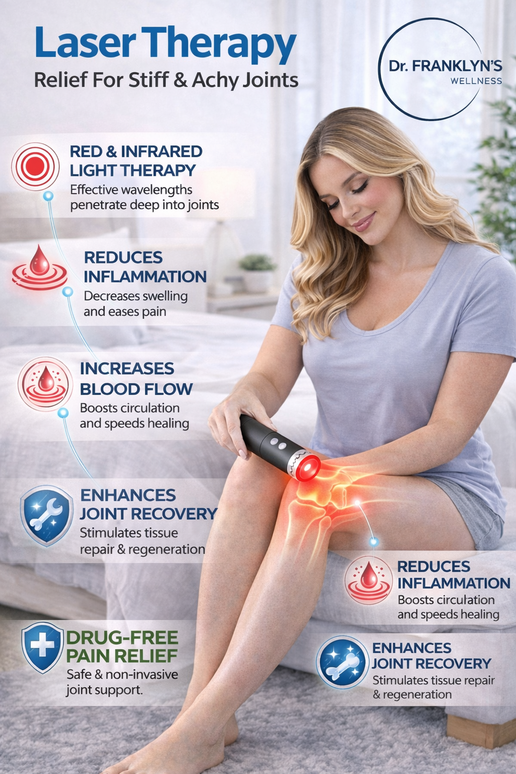 Black and silver bio-resonance frequency wand with LED light indicators and dual-button control for holistic wellness therapy. 2