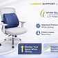 Dr. Franklyn’s Ergonomic Lumbar Support Cushion – Back Pain Relief Pillow for Office, Car, Wheelchair & Home