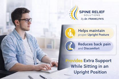 Dr. Franklyn’s Ergonomic Lumbar Support Cushion – Back Pain Relief Pillow for Office, Car, Wheelchair & Home