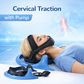 Cervical neck traction stretcher with air pump and adjustable straps for neck pain relief and spine decompression. 2