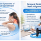 Cervical neck traction stretcher with air pump and adjustable straps for neck pain relief and spine decompression. 3