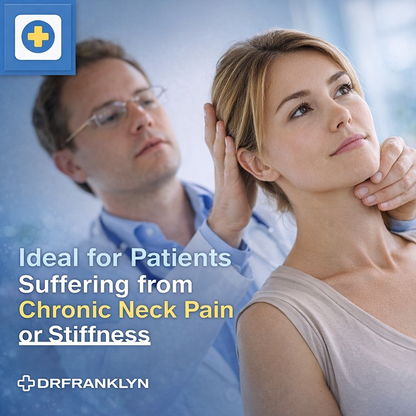Cervical neck traction stretcher with air pump and adjustable straps for neck pain relief and spine decompression. 5