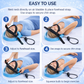 Cervical neck traction stretcher with air pump and adjustable straps for neck pain relief and spine decompression. 6