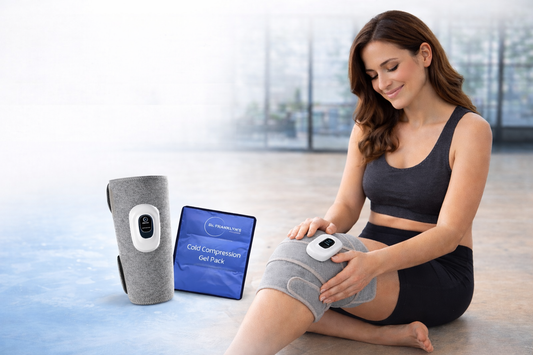 Dr. Franklyn’s Cold Compression Therapy Wrap with removable Blue Gel Pack for knee and leg pain relief. 1