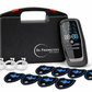 Dr. Franklyn’s Wellness TENS EMS muscle stimulator kit with electrode pads and digital controller for pain relief and muscle recovery. 