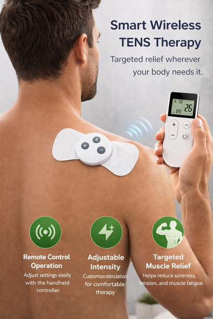 Dr. Franklyn’s Wellness Wireless TENS Unit and EMS Muscle Stimulator with Remote Control and Butterfly Electrode Pad. 3