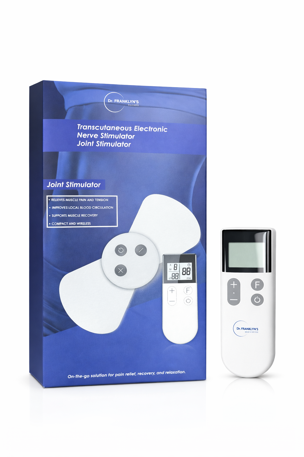 Dr. Franklyn’s Wellness Wireless TENS Unit and EMS Muscle Stimulator with Remote Control and Butterfly Electrode Pad. 6
