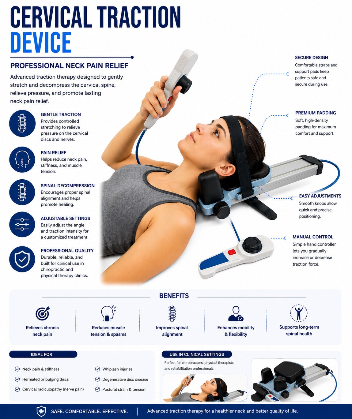 Dr. Franklyn's Professional Cervical Traction Device for Neck Pain Relief & Cervical Spine Decompression
