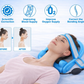 Inflatable neck traction device with adjustable strap and hand pump for cervical spine relief. 3
