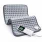 Large electric heating pad for back and shoulder pain relief with 6 heat settings, auto-shutoff timer, and soft microplush fabric. 