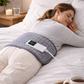 Large electric heating pad for back and shoulder pain relief with 6 heat settings, auto-shutoff timer, and soft microplush fabric. 1