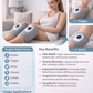 Pair of gray cordless air compression leg massagers with built-in LCD control panels for calf muscle recovery and circulation. 4