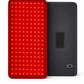 Portable red light therapy wrap with dual-sided design showing 120 LED diodes and black fabric backing with Velcro strap. 
