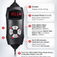 Portable red light therapy wrap with dual-sided design showing 120 LED diodes and black fabric backing with Velcro strap. 1