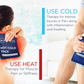 Reusable microwaveable hot and cold therapy pack for pain relief. 3