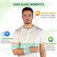 Shoulder cold compression therapy brace with arm sling for pain relief and injury support. 1