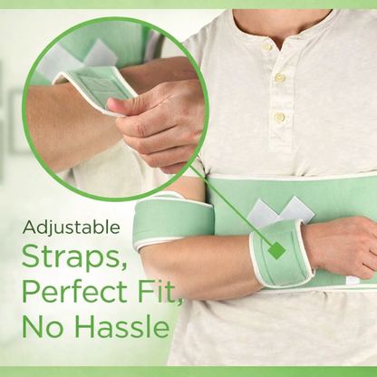 Shoulder cold compression therapy brace with arm sling for pain relief and injury support. 3