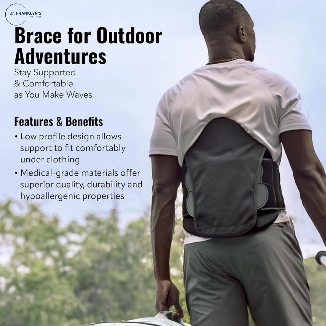 Dr. Franklyn's Advanced LSO Back Brace with Drawstring – Advanced Lumbar Support for Pain Relief and Recovery