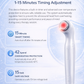 White handheld electric body massager with ergonomic handle and adjustable speed controls for deep tissue muscle relief. 3