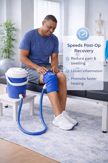 Blue insulated beverage cooler with spigot tap and carry handle for camping and outdoor use. 3