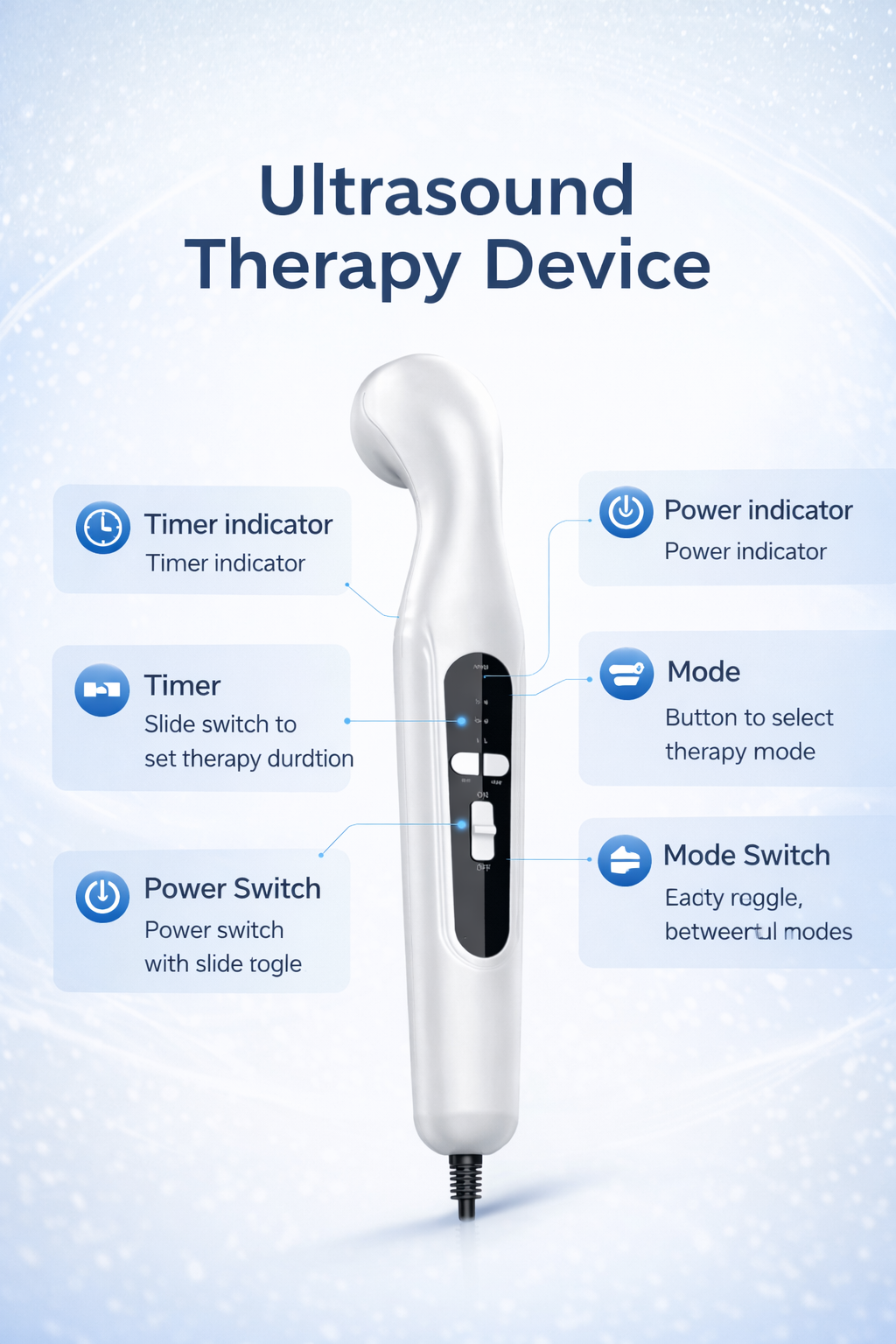 Dr. Franklyn’s Ultrasound Therapy Wand – Deep Tissue Relief & Muscle Recovery Device