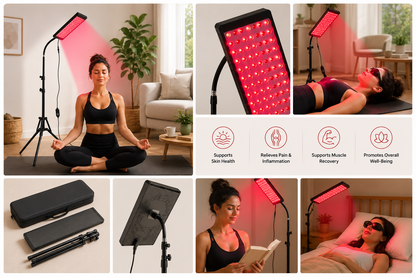 Dr. Franklyn’s Red & Near-Infrared Light Therapy Lamp – Adjustable LED Recovery Panel for Wellness & Recovery