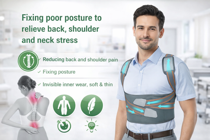Adjustable back posture corrector for lower back pain relief and shoulder support - breathable mesh design. 5