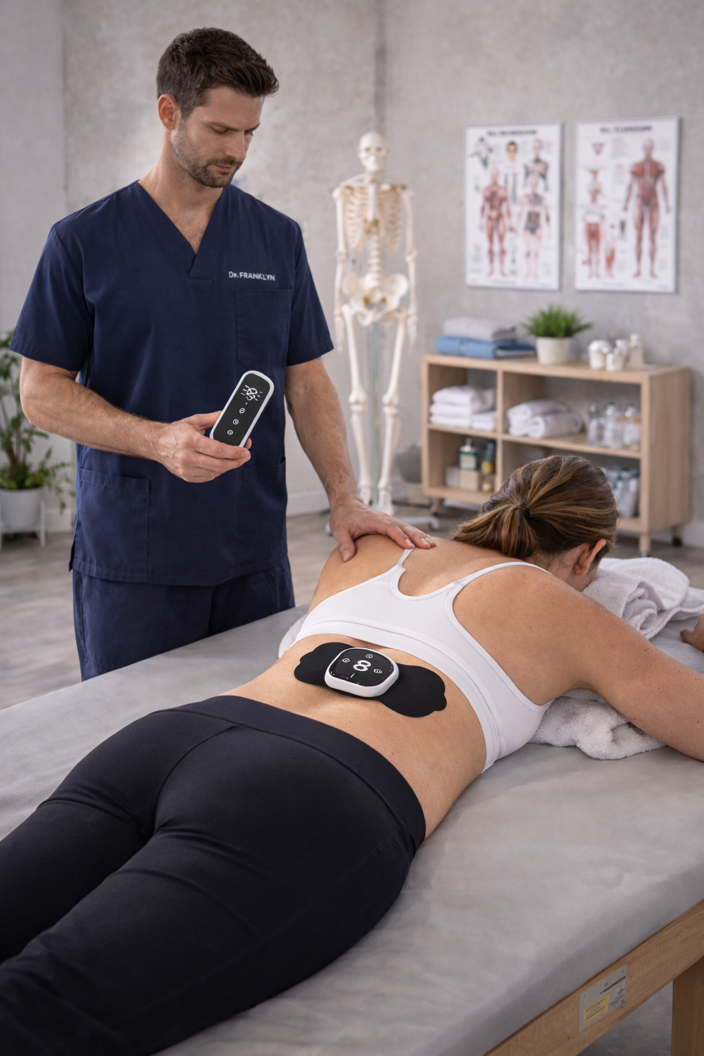 EMS muscle stimulator pad with wireless remote control for abdominal and body muscle training device 5