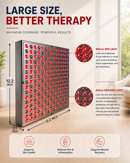 Dr. Franklyn’s Red & Near-Infrared Light Therapy Lamp – Adjustable LED Recovery Panel for Wellness & Recovery