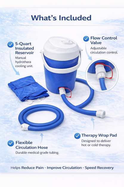 Blue insulated beverage cooler with spigot tap and carry handle for camping and outdoor use. 5