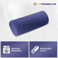 Round Cervical Roller Cushion Bolster Pillow with Removable Cover - Optimal Head, Neck and Leg Support & Pain Relief (13