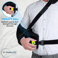 Shoulder Sling - Shoulder Abduction Pillow for Injury Support - Arm Sling Immobilizer for Rotator Cuff, Surgery & Broken Arm - Brace Includes Pockets, Foam Stress Ball and Wedge (Black)